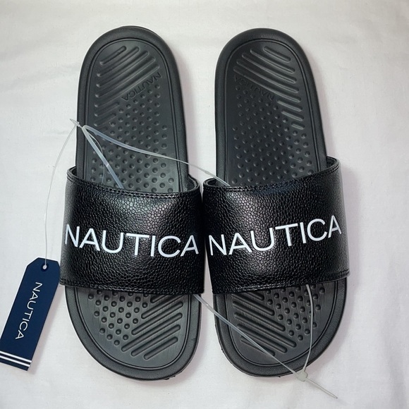 New Nautica Men's Athletic Slides Comfort Sandals - Picture 2 of 10